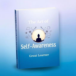 A captivating book cover for 'The Art of Self-Awareness' by Great Learner, featuring a serene and introspective design