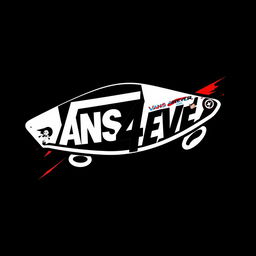 A dynamic and stylish logo design for 'VANS4EVER' that captures the spirit of urban culture and skateboarding