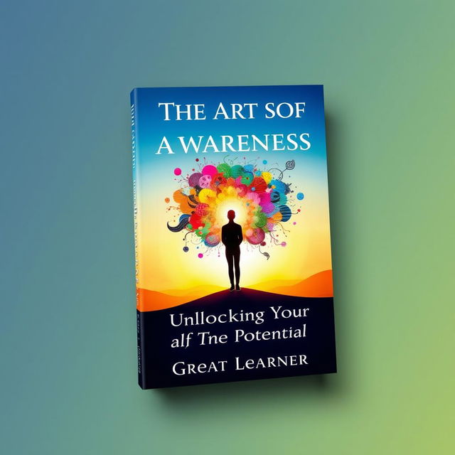 A visually striking book cover for 'The Art of Self-Awareness: Unlocking Your True Potential' by Great Learner