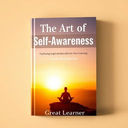 A captivating book cover for 'The Art of Self-Awareness' by Great Learner