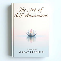 An elegant and thought-provoking book cover for 'The Art of Self-Awareness' by Great Learner