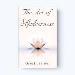 An elegant and thought-provoking book cover for 'The Art of Self-Awareness' by Great Learner