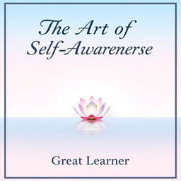 An elegant and thought-provoking book cover for 'The Art of Self-Awareness' by Great Learner