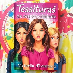 A book cover titled "Tessituras da responsabilidade", by author "Victoria d'Lourenço"