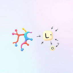 An educational illustration depicting the enzyme lactase in action, breaking down lactose molecules