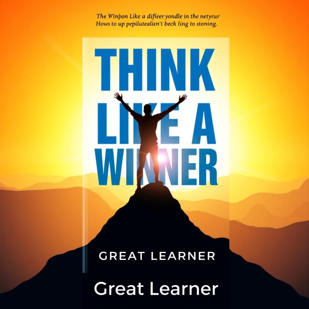 A captivating book cover for 'Think Like a Winner' by Great Learner