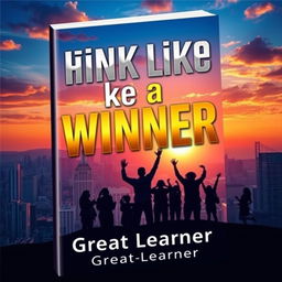 An inspiring book cover design for 'Think Like a Winner' by Great Learner, created by candid-cedar