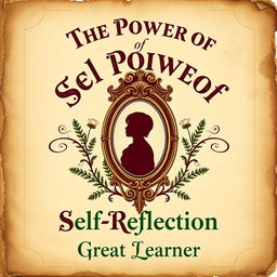 A vintage-style book cover for 'The Power of Self-Reflection' by Great Learner