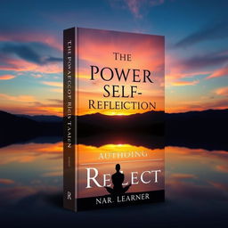 A captivating book cover design for 'The Power of Self-Reflection' by Great Learner