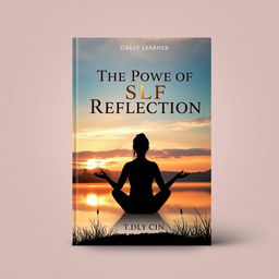 A captivating book cover design for 'The Power of Self-Reflection' by Great Learner