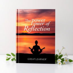 A stunning book cover design for 'The Power of Self-Reflection' by Great Learner