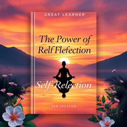 A stunning book cover design for 'The Power of Self-Reflection' by Great Learner