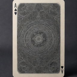 A detailed and artistically designed playing card. The card exhibits intricate patterns and symbols, imbuing it with a sense of mystery and allure.