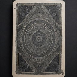 A detailed and artistically designed playing card. The card exhibits intricate patterns and symbols, imbuing it with a sense of mystery and allure.