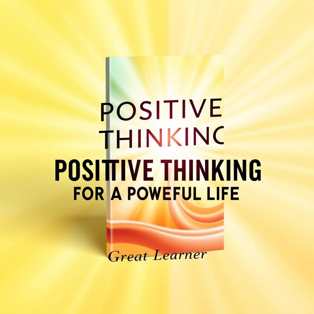 A captivating book cover design for "Positive Thinking for a Powerful Life" by Great Learner