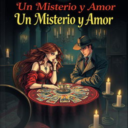 A vintage anime-style cover illustration depicting a romantic mystery amidst a murder investigation