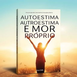 A captivating book cover design for 'Autoestima e Amor Próprio: Uma Jornada de Crescimento e Autodescoberta'