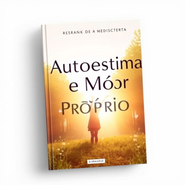 A captivating book cover design for 'Autoestima e Amor Próprio: Uma Jornada de Crescimento e Autodescoberta'