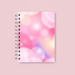 A beautifully designed agenda or diary cover, featuring soft tones and vibrant, eye-catching backgrounds