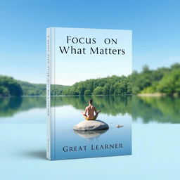 A book cover design for 'Focus on What Matters' by Great Learner, featuring a serene and minimalist design