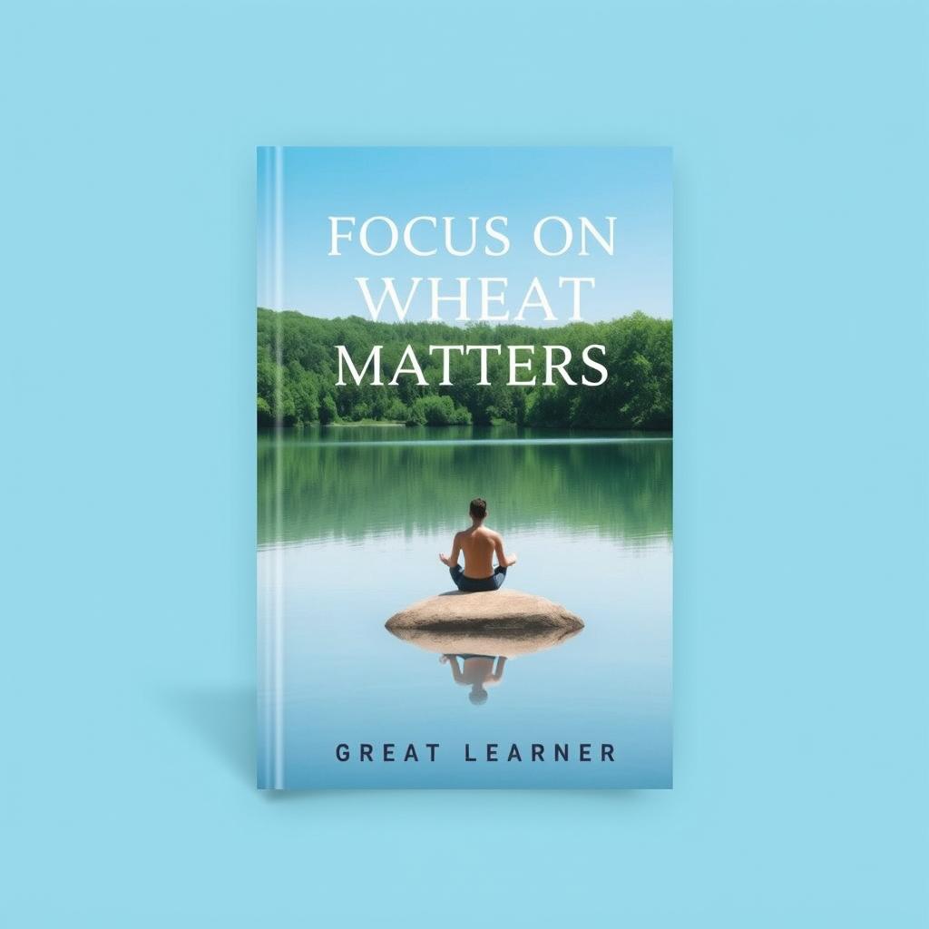 A book cover design for 'Focus on What Matters' by Great Learner, featuring a serene and minimalist design