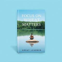 A book cover design for 'Focus on What Matters' by Great Learner, featuring a serene and minimalist design