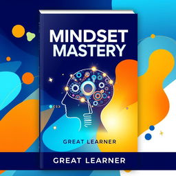 A book cover design for 'Mindset Mastery' by Great Learner, featuring a dynamic and visually engaging concept