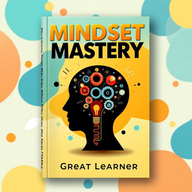 A book cover design for 'Mindset Mastery' by Great Learner, featuring a dynamic and visually engaging concept