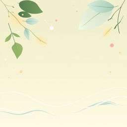 A minimalist nature-inspired background featuring soft tones and vibrant accents