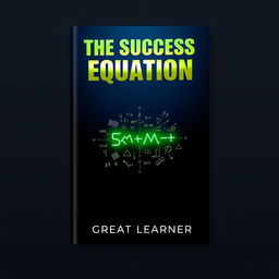 A book cover design for 'The Success Equation' by Great Learner, featuring an inspiring and professional theme