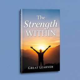 A book cover design for 'The Strength Within' by Great Learner, featuring an empowering and uplifting aesthetic