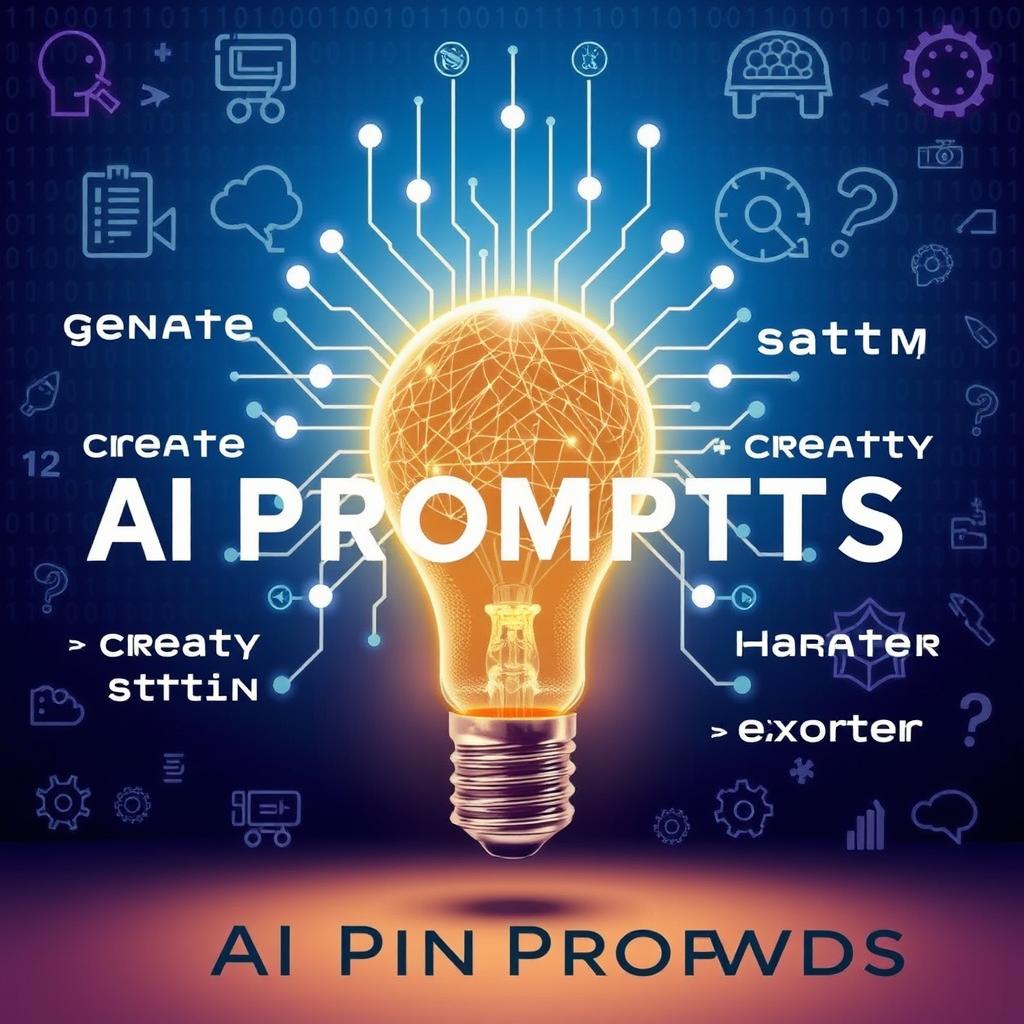 A visually appealing thumbnail showcasing the concept of using prompts for artificial intelligence