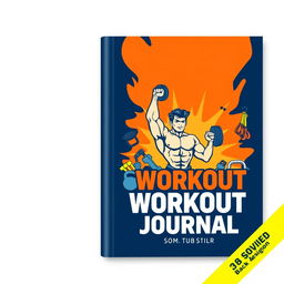 A front and back cover design for a "Workout Journal" or "Fitness Logbook"