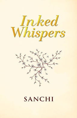 A beautiful image featuring the title 'Inked Whispers' in bold golden calligraphy font