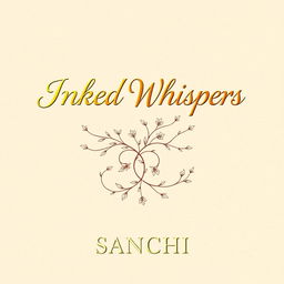 A beautiful image featuring the title 'Inked Whispers' in bold golden calligraphy font