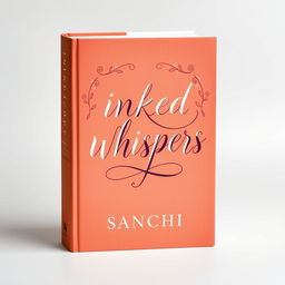 An aesthetically pleasing book cover design featuring the title 'INKED WHISPERS' in beautiful, elegant calligraphy