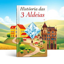 Book cover design for 'História das 3 Aldeias'