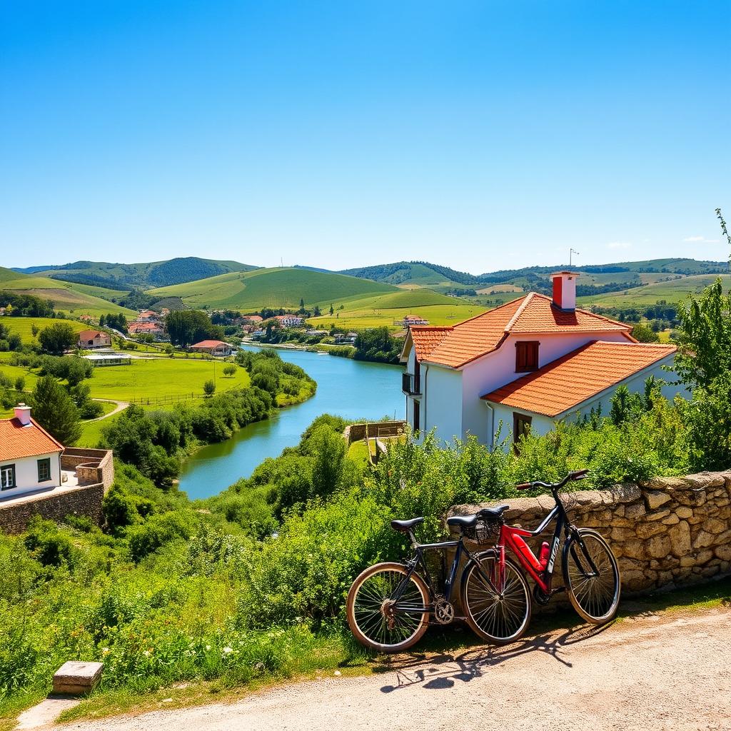 A picturesque view of Atalaia in Vila Nova da Barquinha, Portugal