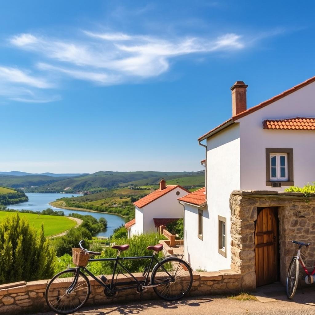 A picturesque view of Atalaia in Vila Nova da Barquinha, Portugal