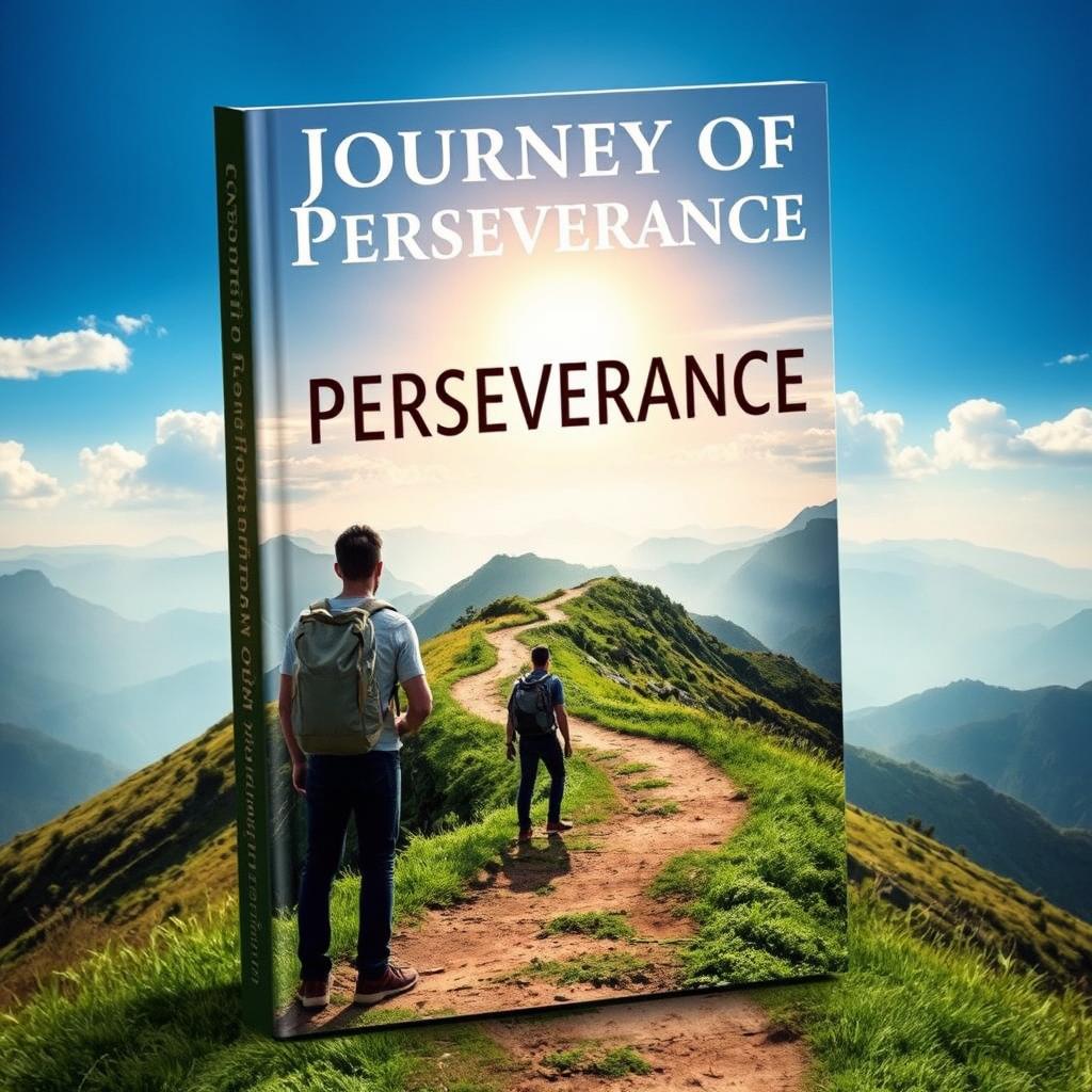 A captivating book cover for 'Journey of Perseverance'