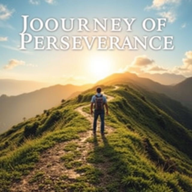 A captivating book cover for 'Journey of Perseverance'