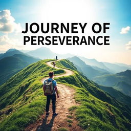 A captivating book cover for 'Journey of Perseverance'