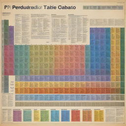 An educational and visually appealing infographic of a complete periodic table, brilliantly color-coded to highlight the different types of elements. The atomic numbers, symbols, and names are clearly visible.