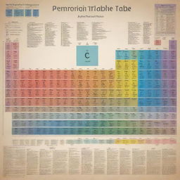 An educational and visually appealing infographic of a complete periodic table, brilliantly color-coded to highlight the different types of elements. The atomic numbers, symbols, and names are clearly visible.