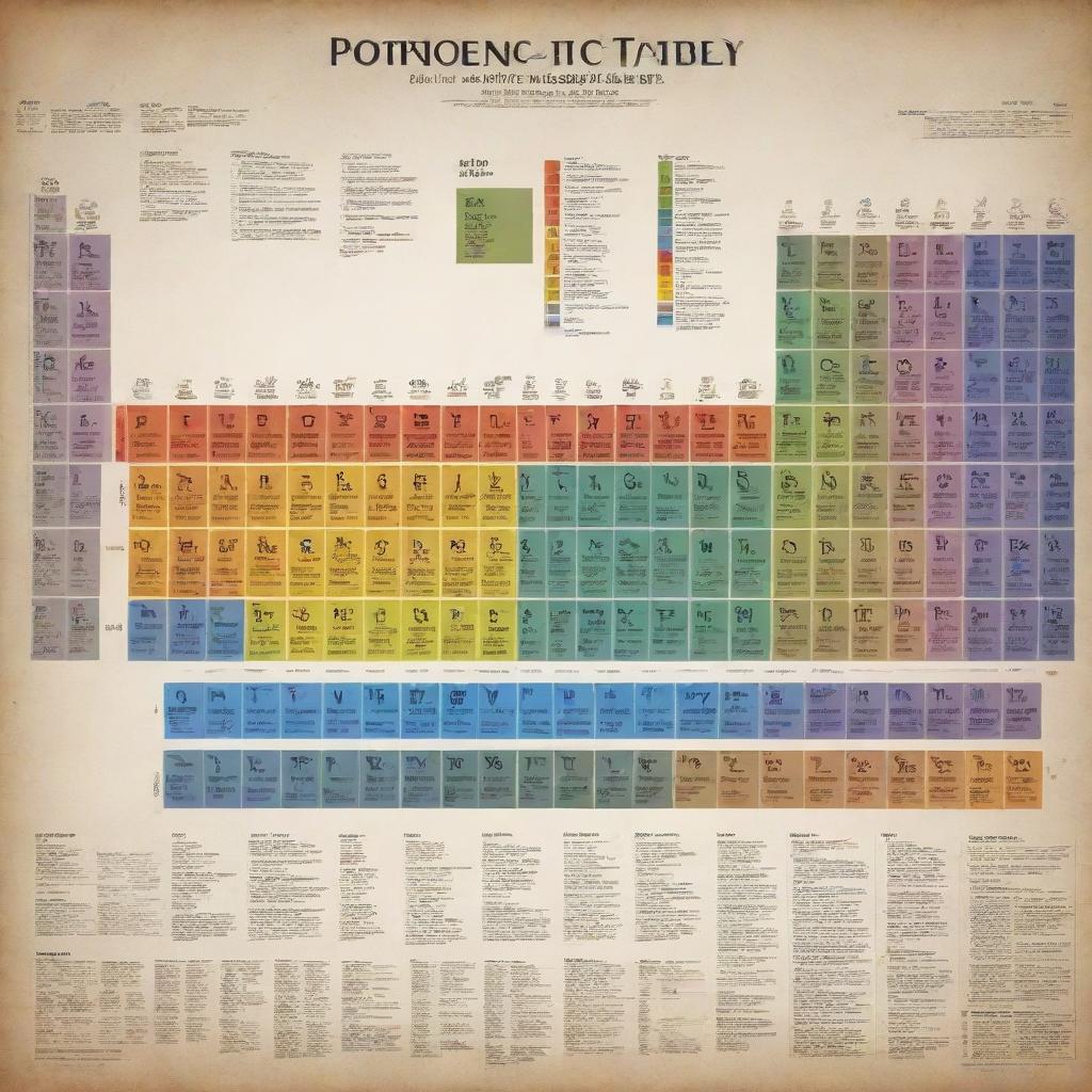 An educational and visually appealing infographic of a complete periodic table, brilliantly color-coded to highlight the different types of elements. The atomic numbers, symbols, and names are clearly visible.