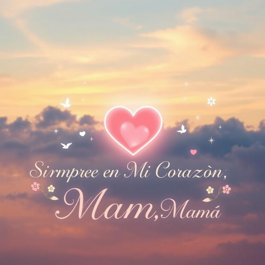 A heartfelt thumbnail dedicated to a mother who has passed away, designed with a serene and loving theme