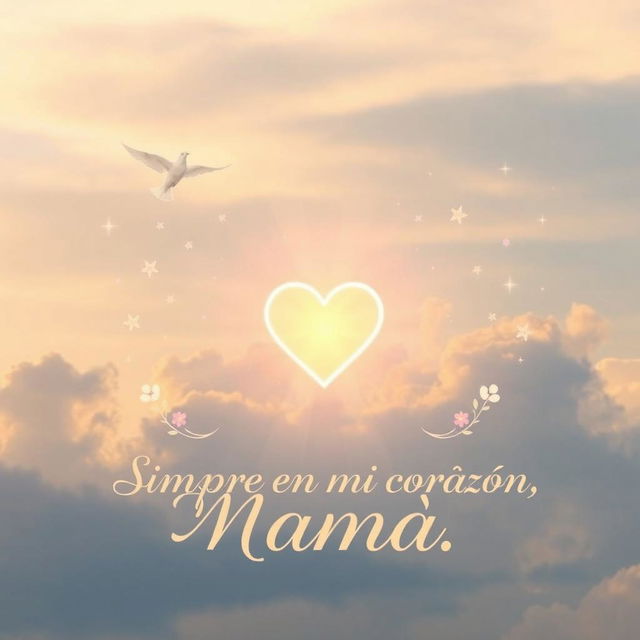 A heartfelt thumbnail dedicated to a mother who has passed away, designed with a serene and loving theme