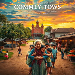 A vibrant movie poster reflecting the identity of a provincial town showcasing community stories