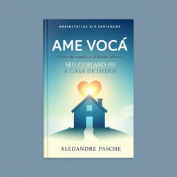 Create an artistic representation of an e-book cover titled 'AME VOCÊ: SEU CORAÇÃO E A CASA DE DEUS' by Alexandre Pasche