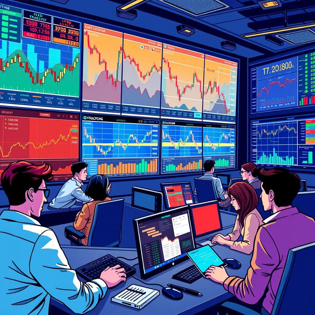 An illustrative representation of CFD (Contract for Difference) trading in a modern trading environment